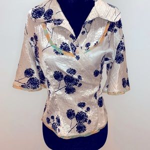 Black and Cream boho blouse